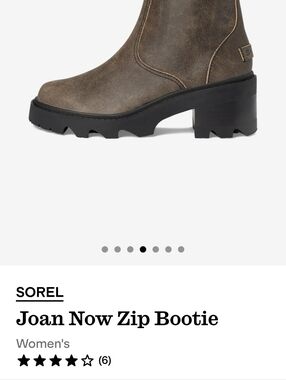 Sorel Joan Now Zip Bootie in Dark Brown and Black